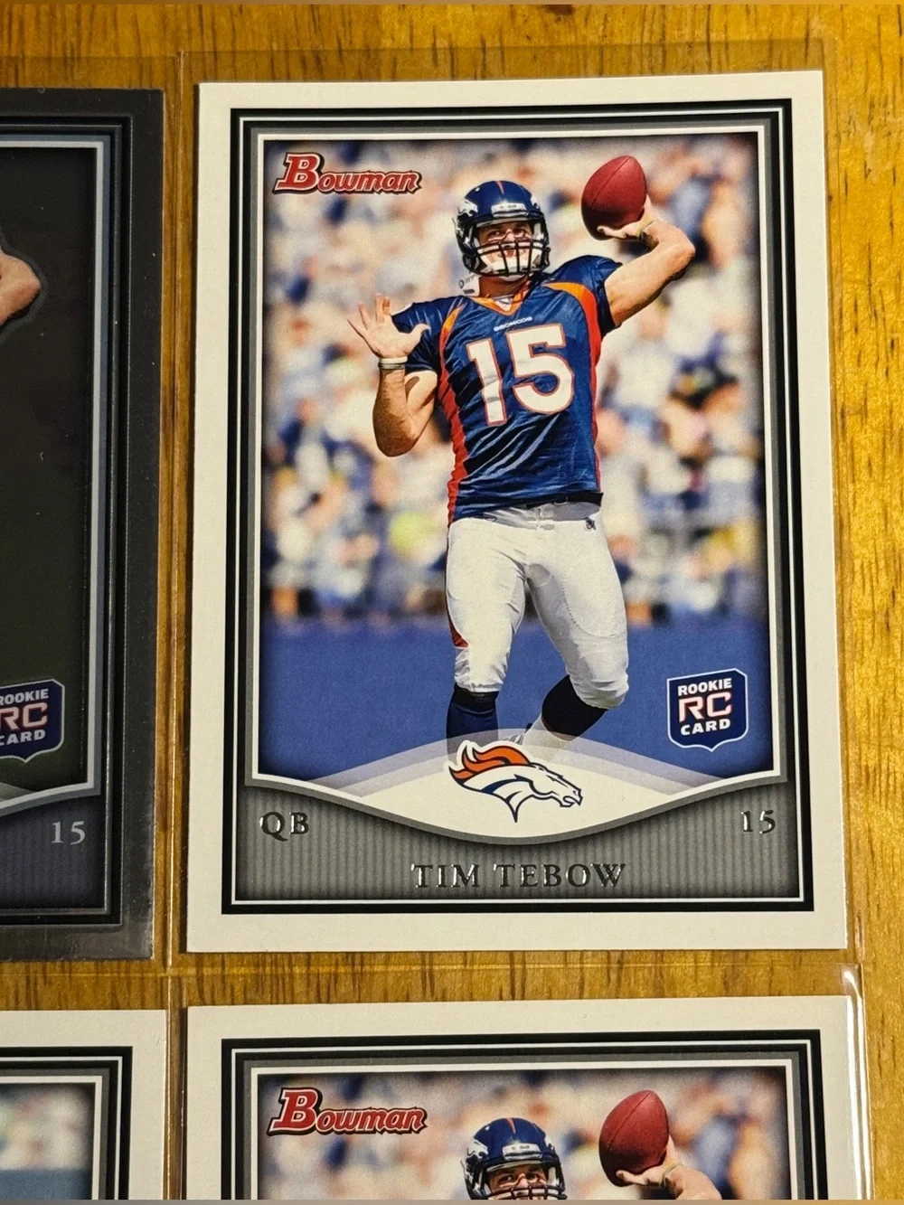 Tom Tebow Rookie Cards Topps Bowman Chrome (lot of 6)